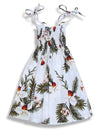 Girl's Tube Top Hanapepe Dress with Orchids White