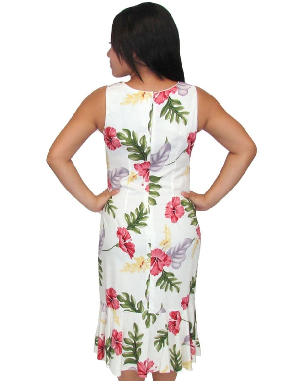 Haiku Aloha Midi Length Hawaiian Dress Sleeveless