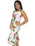 Haiku Aloha Midi Length Hawaiian Dress Sleeveless Cream
