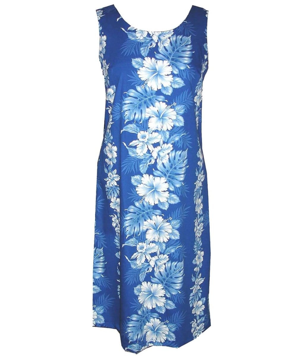 Haku Laape Knee Length Floral Dress Royal / L Haku Laape Knee Length Floral Dress Royal / L