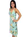 Halter Open Back Hawaiian Dress Tea Length Island Ceres