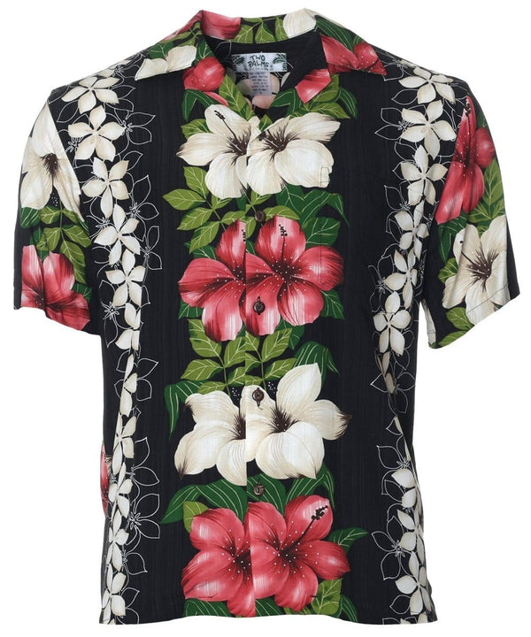 Hanalei Panel Aloha Shirt Black