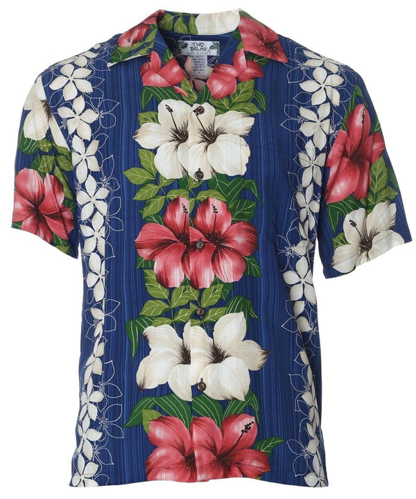 Hanalei Panel Aloha Shirt Navy