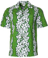 Harmony Panel Hawaiian Shirt Green