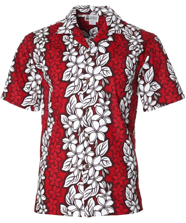 Harmony Panel Hawaiian Shirt Red