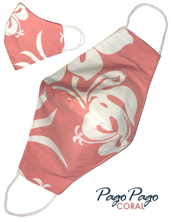 Hawaii Face Mask Pago Pago Island Coral Shaka Time Hawaii