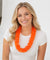 Orange Pumpkin Silk Flower Hawaiian Party Lei Orange