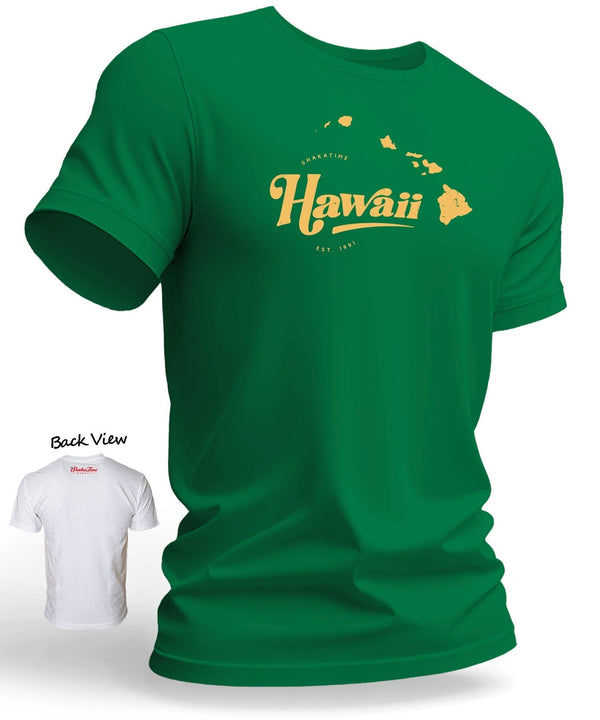 Hawaii Islands 1991 Shaka T-Shirt Green
