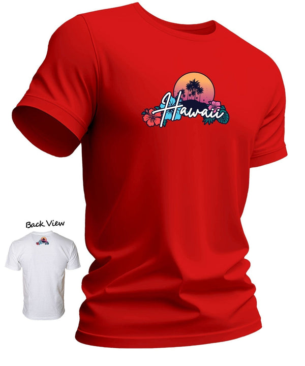 Hawaii Sunset T-Shirt Red