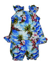 Infant Baby Clothes Set Hookipa Hibiscus Blue