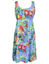 Hawaiian Dress Akana Adjustable Empire Waist Blue S