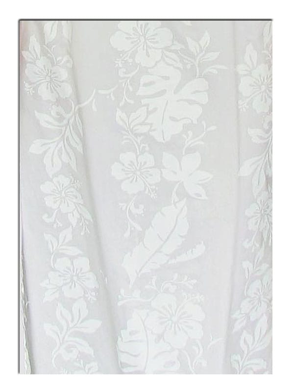 White Hawaiian Fabric Honolulu City of Leis