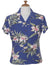 Hawaiian Fitted Shirt for Women Pali Orchid Blue