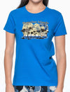 Hawaiian Islands Design Tee for Women Blue