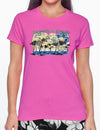 Hawaiian Islands Design Tee for Women Pink