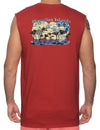 Hawaiian Islands Map Muscle Tee Red