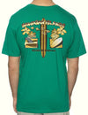 Hawaiian Islands Origin of Surfing T-Shirt Green