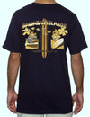 Hawaiian Islands Origin of Surfing T-Shirt Navy
