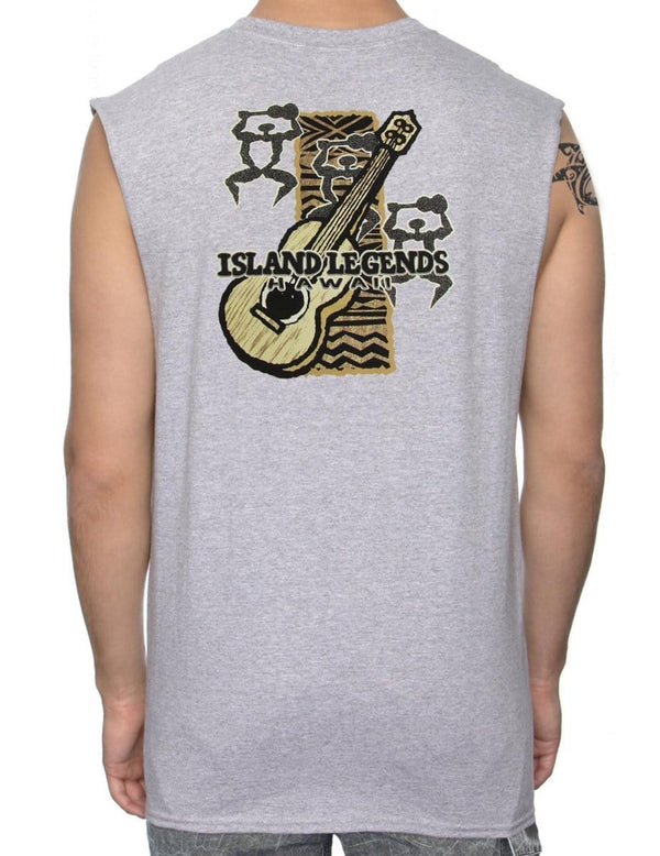 Hawaiian Muscle Tee Ukulele Warriors Ash