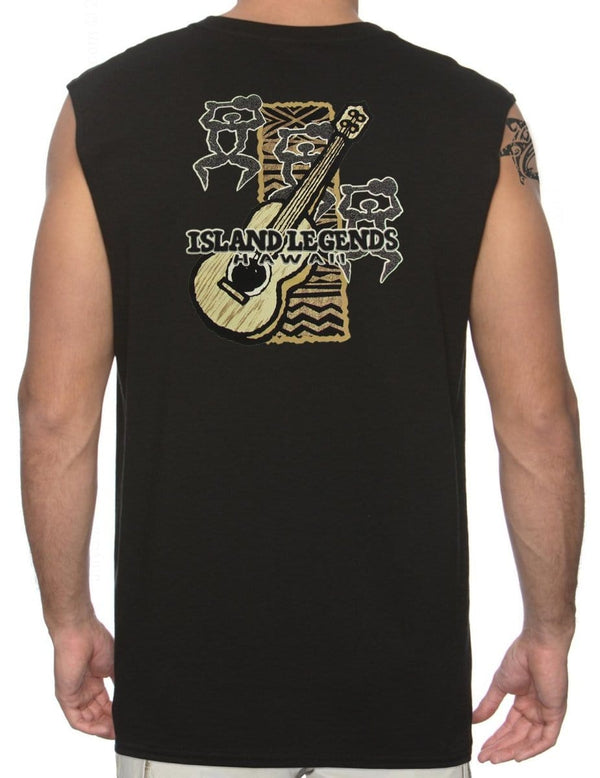Hawaiian Muscle Tee Ukulele Warriors Black