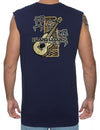 Hawaiian Muscle Tee Ukulele Warriors Navy