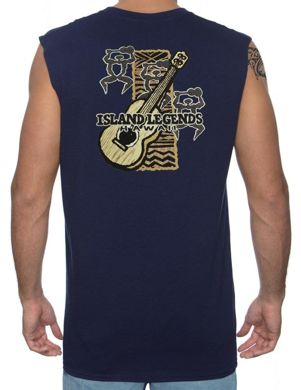 Hawaiian Muscle Tee Ukulele Warriors Navy