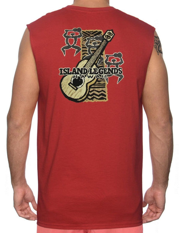 Hawaiian Muscle Tee Ukulele Warriors Red