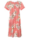 Hawaiian Muumuu Dress Hibiscus Trend Coral