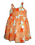 Hawaiian Plumeria Girl's Flower Dress Orange