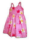 Hawaiian Plumeria Girl's Flower Dress Pink