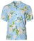 Hawaiian Rayon Shirt Okalani Celeste Sky Blue Two Palms