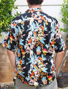 Parrots Vacation Aloha Shirt Black