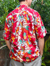 Parrots Vacation Aloha Shirt Red