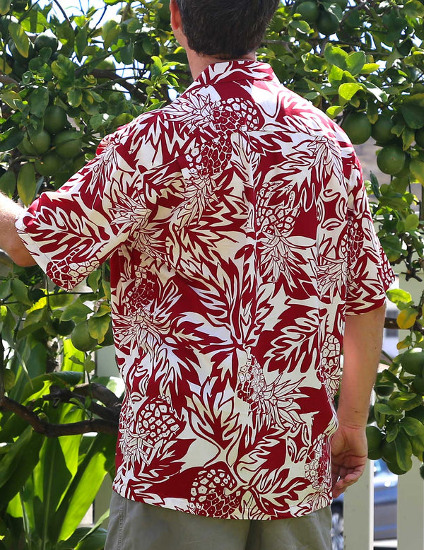 Wild Pineapples Hawaiian Shirt Red