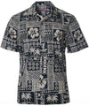 Island Heritage Tribal Hawaiian Shirt Black