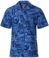 Tribal Treasures Aloha Shirt Navy