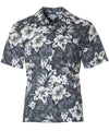 Hawaiian Gray Shirt Crack Hibiscus Grey
