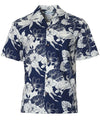Monstera Orchids Shirt Navy
