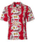 Cotton Hawaii Aloha Shirt Pacific Panel Red
