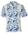 Cotton Hawaii Aloha Shirt Pacific Panel White