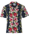 Big Island Tropical Hibiscus Shirt Black Two Palms