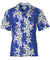 Hawaiian Shirt Plumeria Land Blue Two Palms