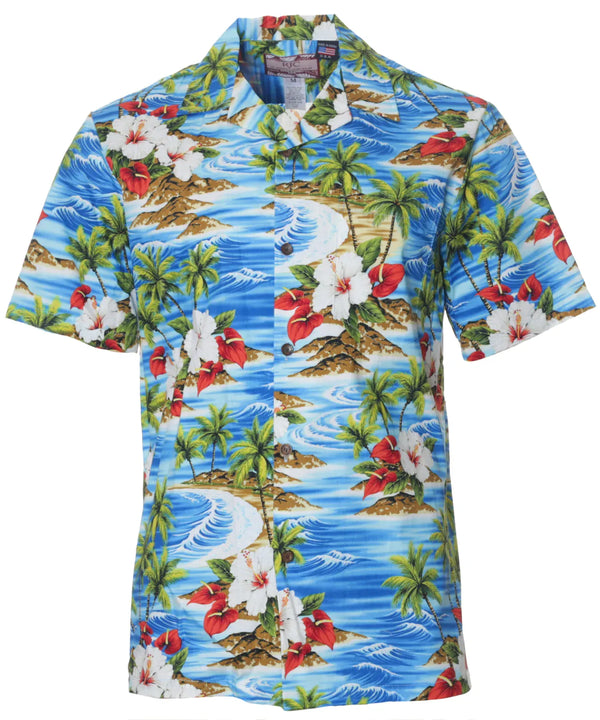 White Hibiscus Hawaiian Shirt