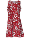 Hawaiian Short Sleeveless Bias Dress Classic Hibiscus Pareo