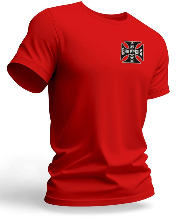 Hawaiian T-Shirt Island Choppers Red Shaka Time Hawaii