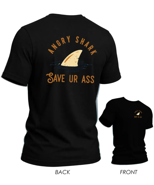 Hawaiian Tee Angry Shark T-Shirt Black