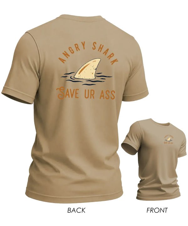 Hawaiian Tee Angry Shark T-Shirt Sand