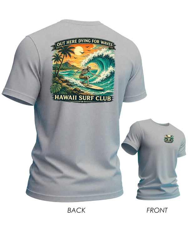 Hawaiian Tee Dying for Waves T-Shirt Ash