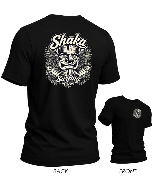 T-Shirt Shaka Surfing Tiki Hawaiian Tee