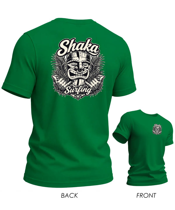 T-Shirt Shaka Surfing Tiki Hawaiian Tee